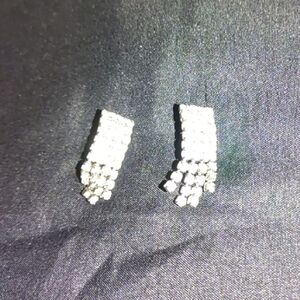 Elegant Silver Rhinestone Earrings